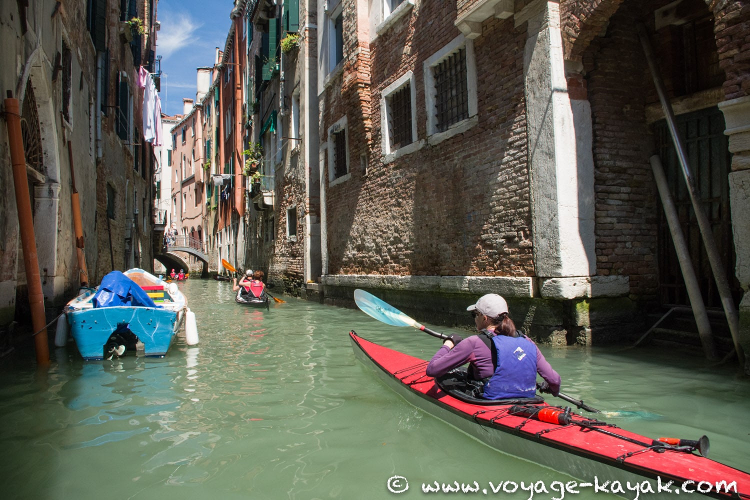 Kayak de mer à Venise, lagune et canaux secondaires